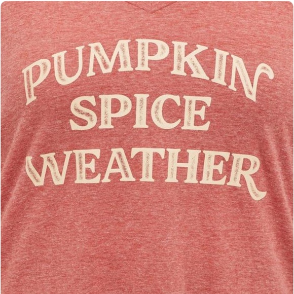 Torrid Girlfriend Tee - Signature Jersey Pumpkin Spice Weather Rusty Brown - Picture 2 of 9